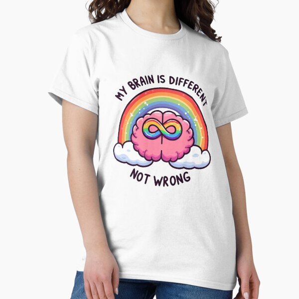 Item preview, My brain is different not wrong designed and sold by Vkinsify.
