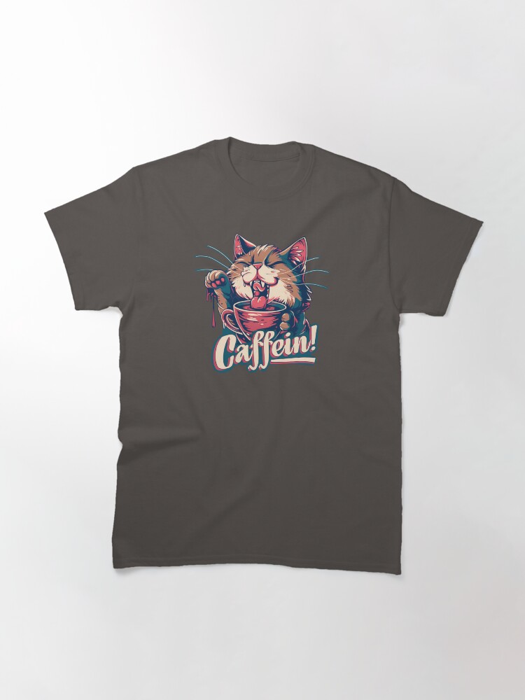 Thumbnail 3 of 7, Classic T-Shirt, Caffein Cat - anime design designed and sold by slemfiskz.