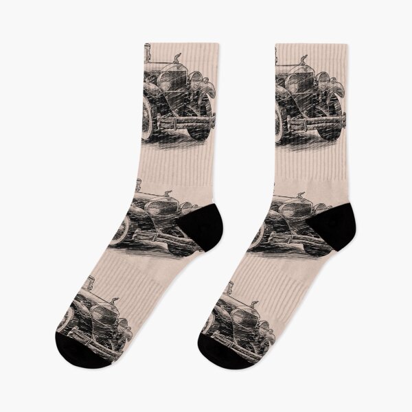 Item preview, Historical Vintage car retro car sketch designed and sold by Szkicerka.