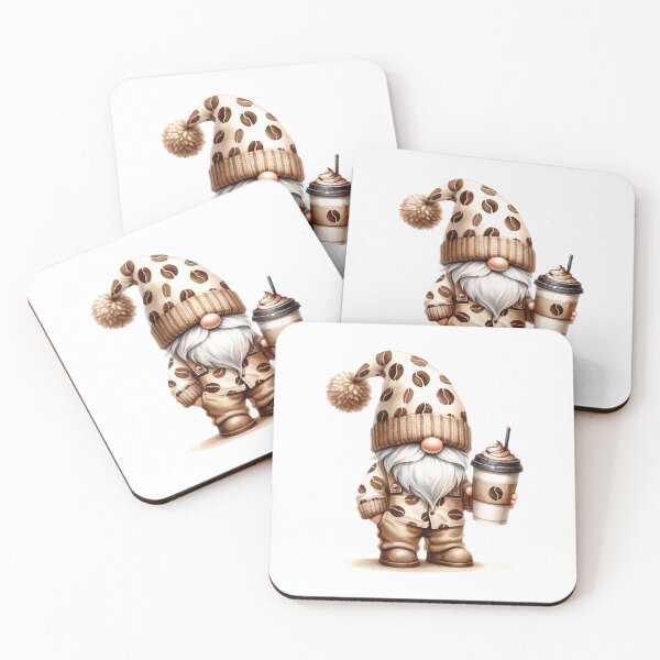 Item preview, Cute Coffee Lover Gnome designed and sold by Magnuna.