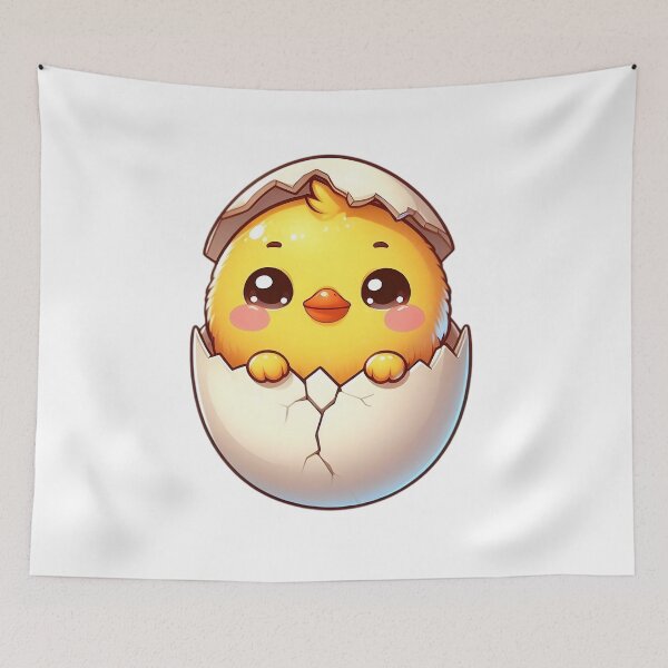 Item preview, Cute Chick Hatching From a Cracked Egg designed and sold by Delamoon.