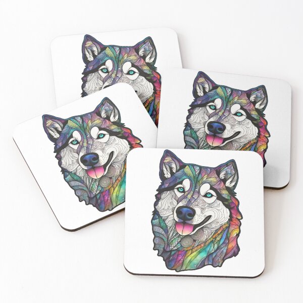 Artikelvorschau, Zentangle Husky entworfen und verkauft von A-Wood-.