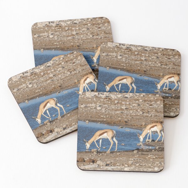 Item preview, Namibia. Etosha National Park. Springboks Drinking at Waterhole.  designed and sold by vadim19.