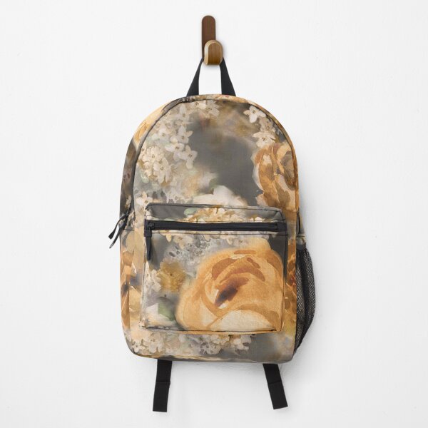 Item preview, vintage watercolor roses in gold tones designed and sold by sonaadalian.