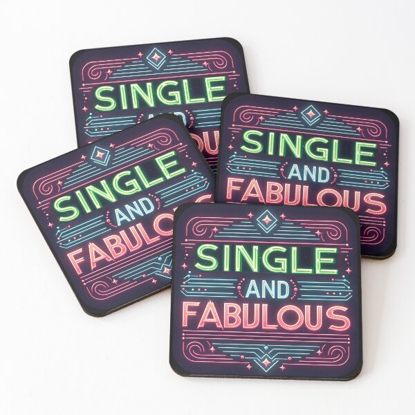 Item preview, Single and Fabulous, typography, retro designed and sold by maxmaj.