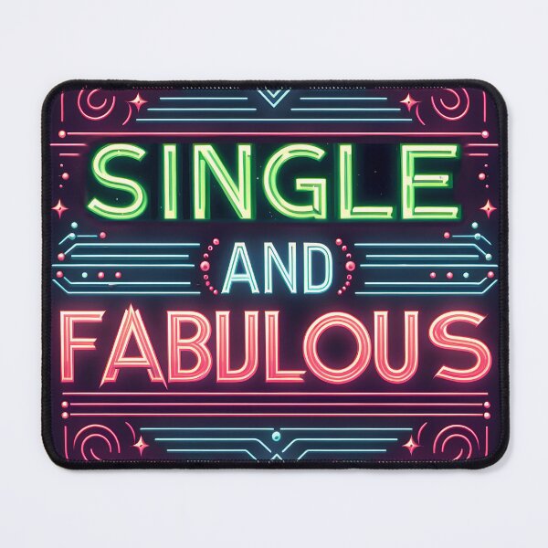 Item preview, Single and Fabulous, typography, retro designed and sold by maxmaj.