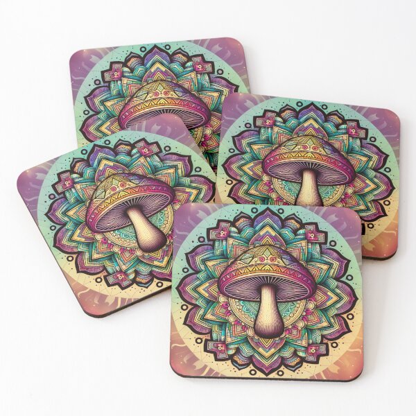 Item preview, Mandala Mushroom Nature Art designed and sold by AnalajiaDesigns.
