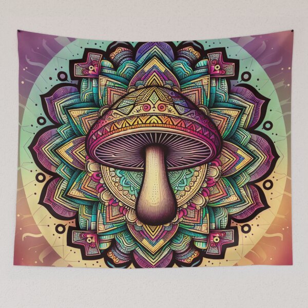 Item preview, Mandala Mushroom Nature Art designed and sold by AnalajiaDesigns.