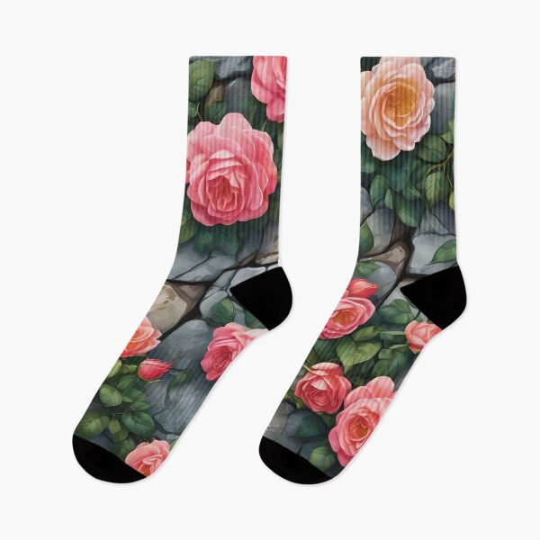 Item preview, NUATED CLIMBING ROSES ON STONE WALL 106 designed and sold by Ciervo Primavera.