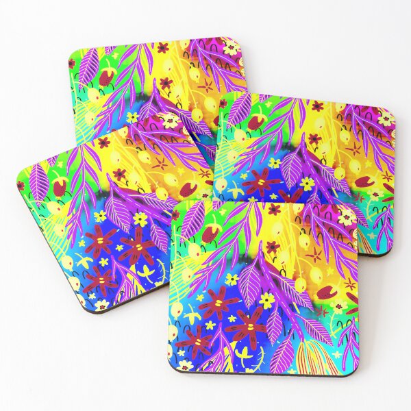 Item preview, Cool striking Colourful Leaves & Flowers  designed and sold by Pattern Hub.