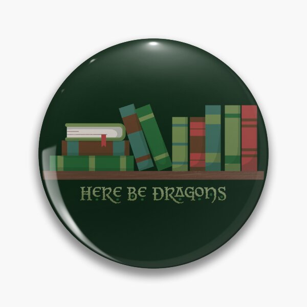 Item preview, Here Be Dragons Fantasy Reader Bookshelf designed and sold by vonplatypus.