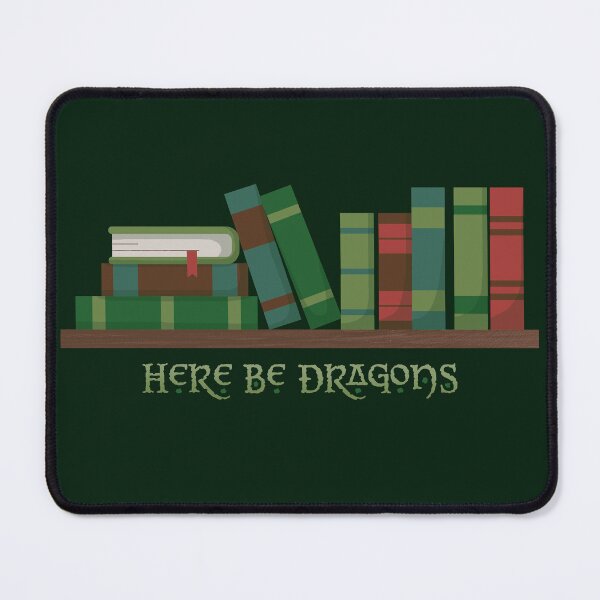 Item preview, Here Be Dragons Fantasy Reader Bookshelf designed and sold by vonplatypus.