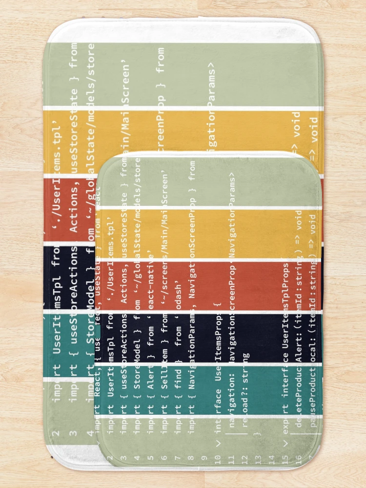 Thumbnail 5 of 6, Bath Mat, Coding shirt design Javascript Python SQL designed and sold by CarolinasDsgns.
