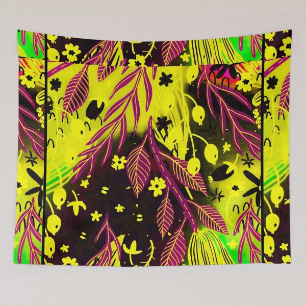 Item preview,  Leaves & Flowers Dominant Maroon & Yellow Colours designed and sold by Pattern Hub.