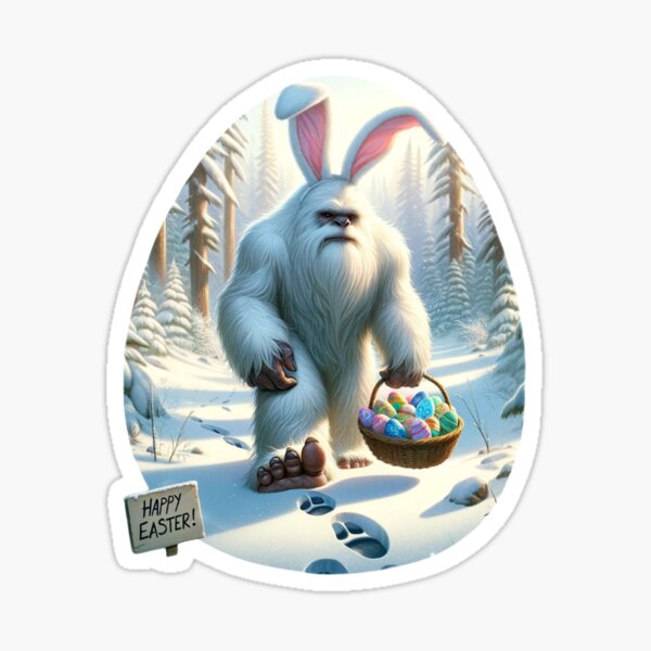 Item preview, Furry Frolics: The Enchanting Yeti Easter Bunny designed and sold by Matt's Artificial Nature.