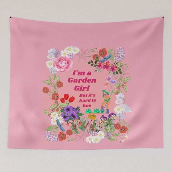 Item preview, garden lady with flowers funny hard to hoe design. designed and sold by MCanderart.