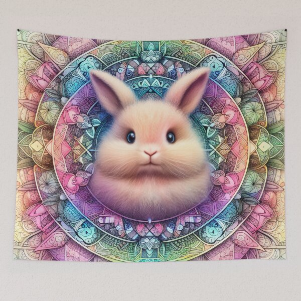 Item preview, Pastel Mandala Easter Bunny, Mandala Wall Art, Easter Bunny, Easter Bunny Mandala Design, Kid's Easter Bunny, Adult Easter Bunny designed and sold by AnalajiaDesigns.