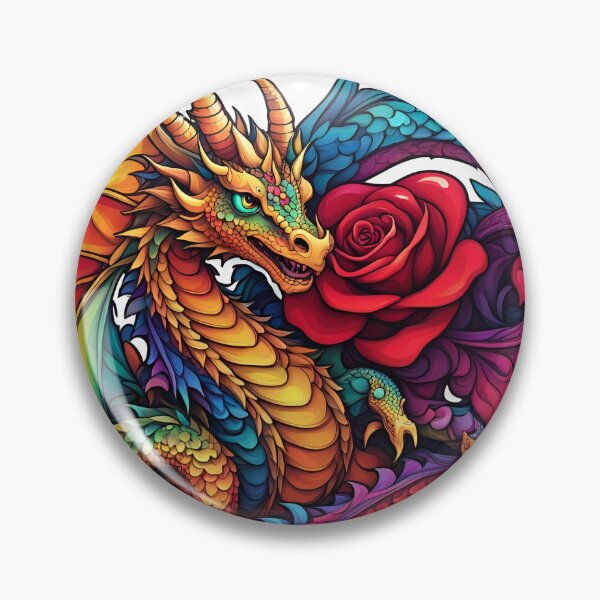 Item preview, Dragon with rose designed and sold by dedoma.