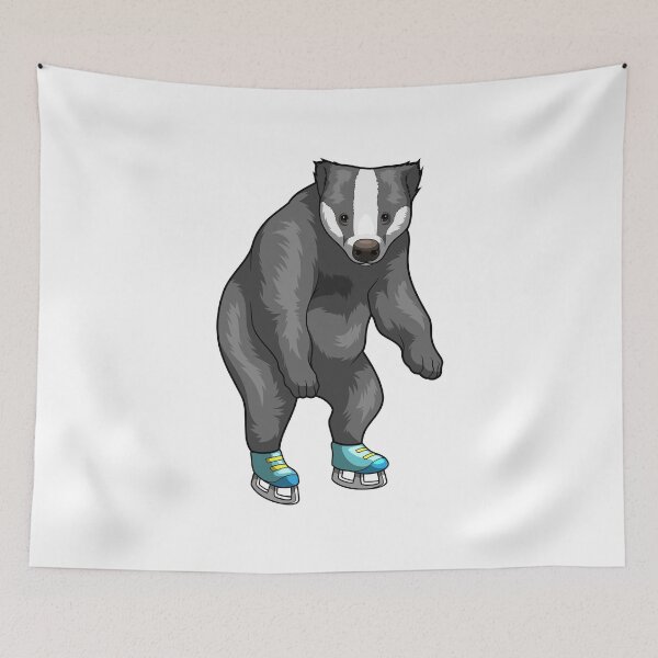 Aperçu de l'œuvre Badger Ice skating Ice skates créée et vendue par Snabdesign84.