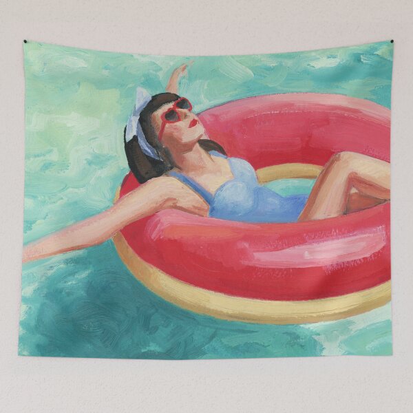 Item preview, Woman on Pool Float designed and sold by JoCzech.