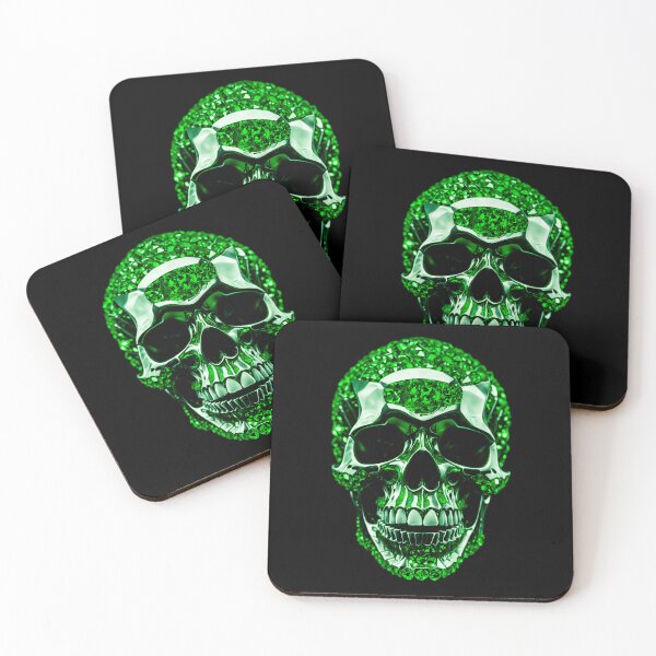 Artikelvorschau, Diamantschädel | Luxus-Schädel | Grüner Totenkopf | Reichtumsschädel entworfen und verkauft von OrganicLights.