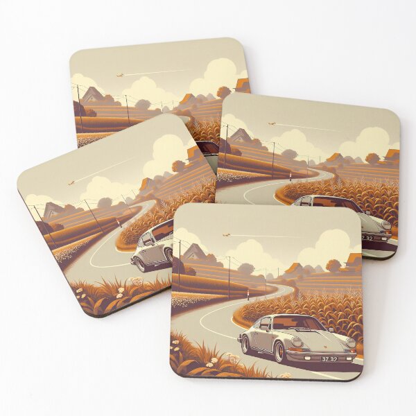 Item preview,  Vintage Porsche 911 countryside illustration designed and sold by MrMazda.