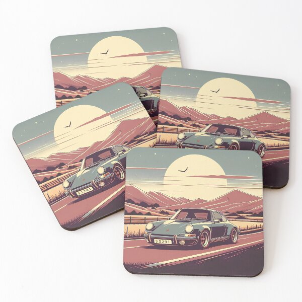 Item preview, Vintage Porsche 911 mountain peak illustration designed and sold by MrMazda.