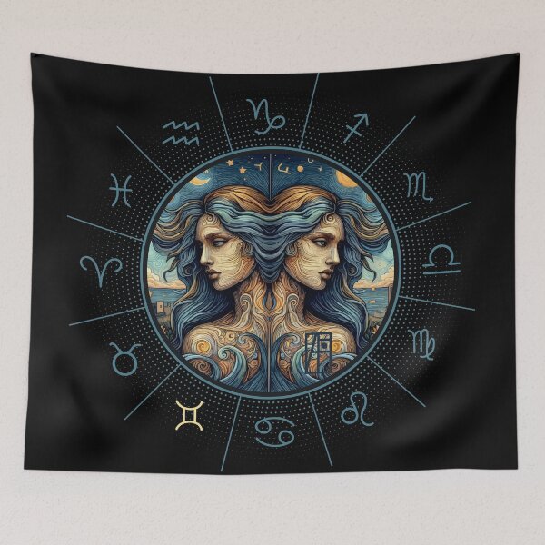 Item preview, ZODIAC Gemini - Astrological GEMINI - GEMINI - ZODIAC sign - Van Gogh style - 3 designed and sold by ArtProjectShop.