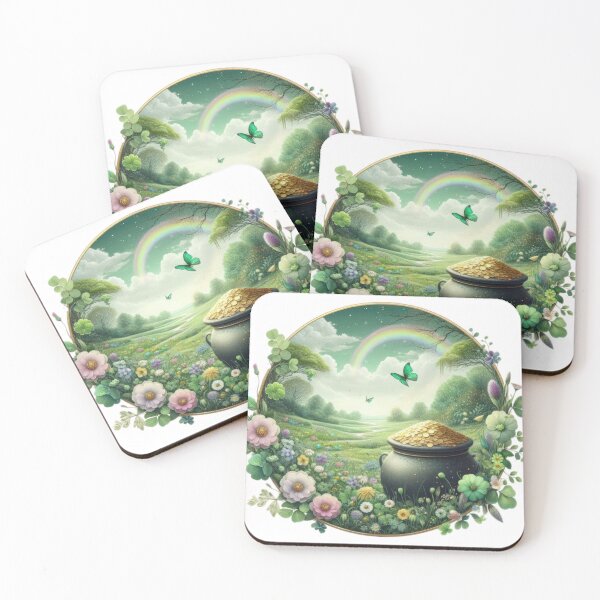 Item preview, pot of gold Happy St Patricks Day landscape designed and sold by Expressions-Sel.