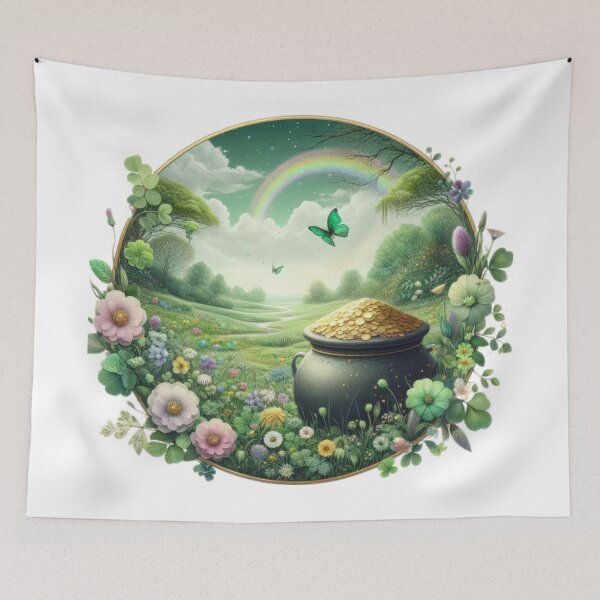 Item preview, pot of gold Happy St Patricks Day landscape designed and sold by Expressions-Sel.