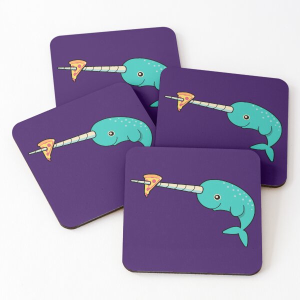 Item preview, Narwhals Love Pizza designed and sold by vonplatypus.
