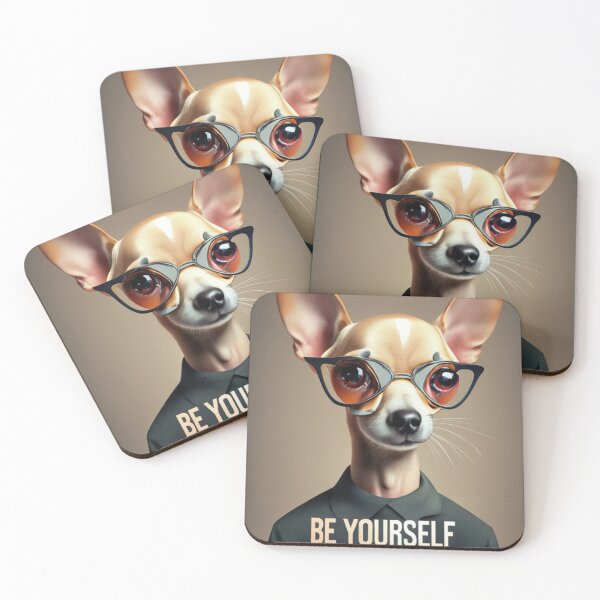 Item preview,  Charming and elegant chihuahua with glasses designed and sold by LuckyFamily.