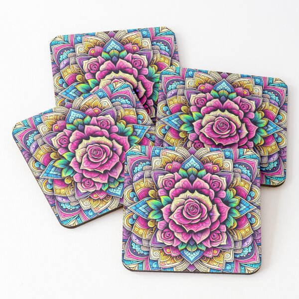 Item preview, Mandala Rose, Mandala Design, Decorative Mandala, Mandalas Decoration, Wall Mandala, Mandala Accessories, Mandala Tshirt, Mandala Mug designed and sold by AnalajiaDesigns.
