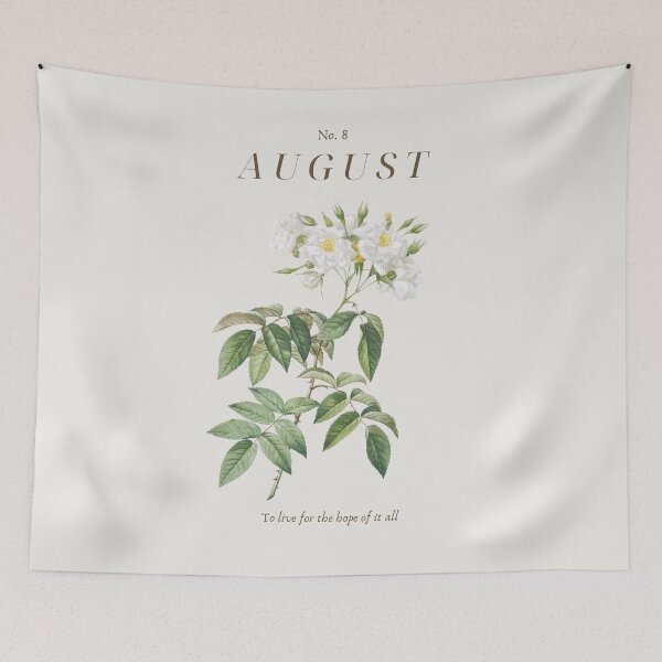 Item preview, august  poster, minimalist elegant  designed and sold by Daylight Co Creatives.