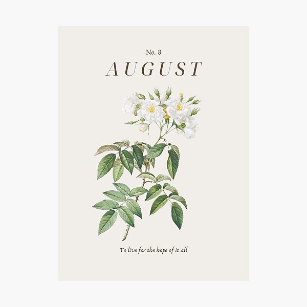 Item preview, august  poster, minimalist elegant  designed and sold by Daylight Co Creatives.
