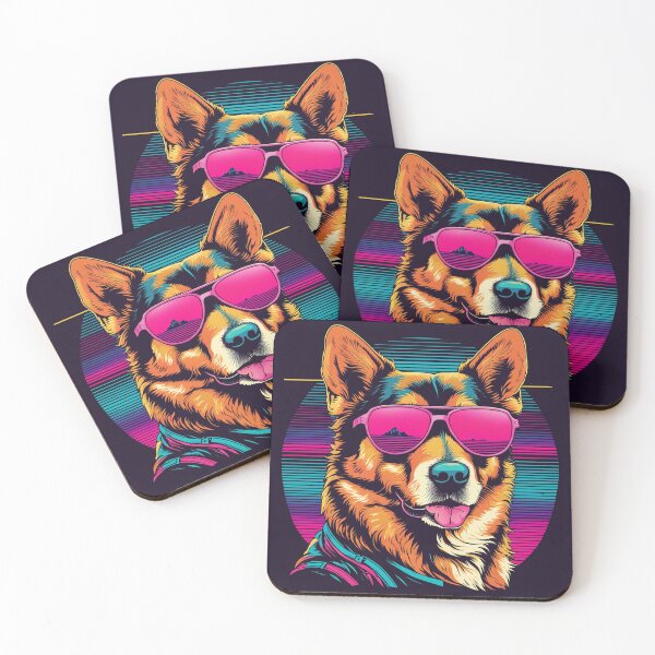 Item preview, Dog with glasses when the furry gaze becomes the centerpiece of canine fashion designed and sold by Pulsant  Paintings.