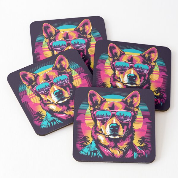Item preview, Dog with glasses because even canine expressions become more intriguing with a touch of style designed and sold by Pulsant  Paintings.