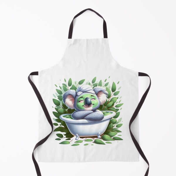 Item preview, Koala Enjoying a Relaxing Bath Among Eucalyptus Leaves Illustration designed and sold by vk09.