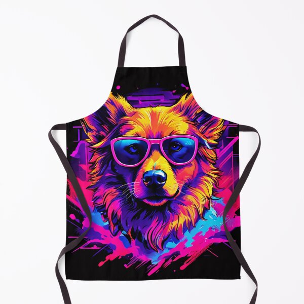 Item preview, Dog with glasses the canine expression of 'being fashionable is an art designed and sold by Pulsant Paintings.