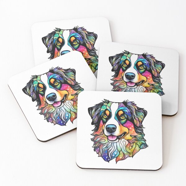 Artikelvorschau, Australischer Schäferhund-Zentangle entworfen und verkauft von A-Wood-.