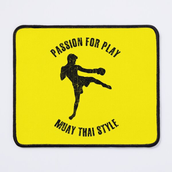 Item preview, Black silhouette of a man training muay thai designed and sold by HarridanCreates.