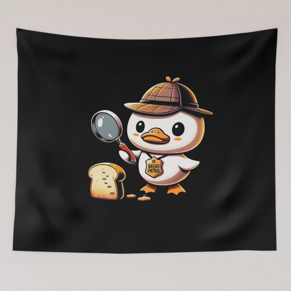 Item preview, Cute Duck With Bread, MYSTERIOUS DUCK: THE BREAD PATROL DETECTIVE FUNNY GIFTS designed and sold by DiySystem.