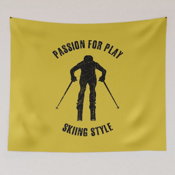 Item preview, Black silhouette of a man skiing designed and sold by HarridanCreates.