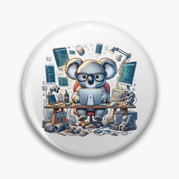 Item preview, Adorable Koala Geek Engrossed in Gadgets Illustration designed and sold by vk09.
