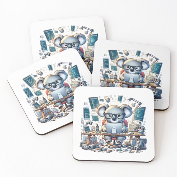 Item preview, Adorable Koala Geek Engrossed in Gadgets Illustration designed and sold by vk09.