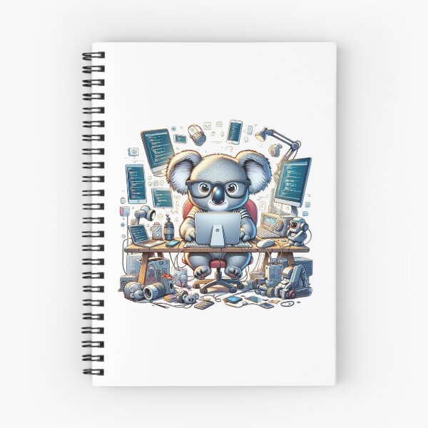 Item preview, Adorable Koala Geek Engrossed in Gadgets Illustration designed and sold by vk09.