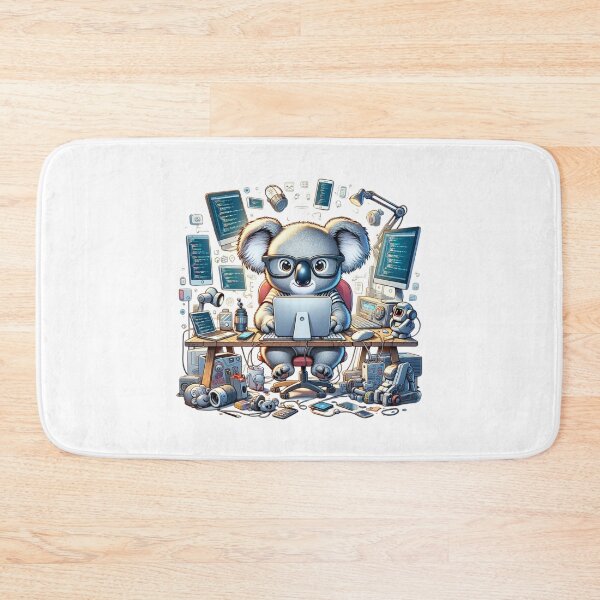 Item preview, Adorable Koala Geek Engrossed in Gadgets Illustration designed and sold by vk09.