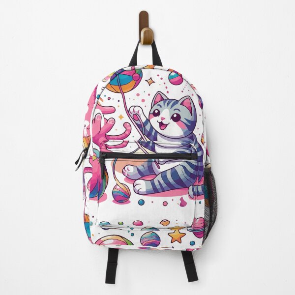 Item preview, happy cat playing - ball - Alphonse Mucha style - baby pink designed and sold by roisud.