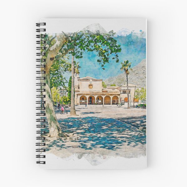 Item preview, Plaza Puerto Pollensa Mallorca Efecto Acuarela designed and sold by GG WALL ART.