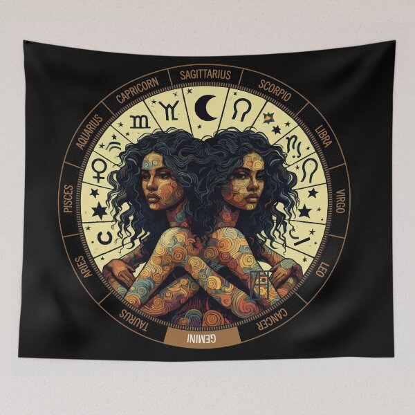 Item preview, ZODIAC Gemini - Astrological GEMINI - GEMINI - ZODIAC sign - Van Gogh style - 4 designed and sold by ArtProjectShop.